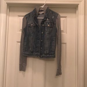 EXPRESS distressed jean jacket